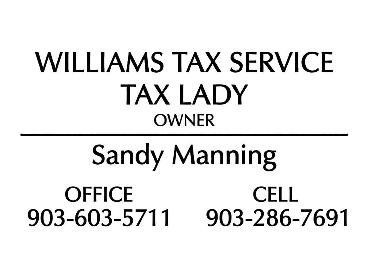 Williams Tax Service ad artwork